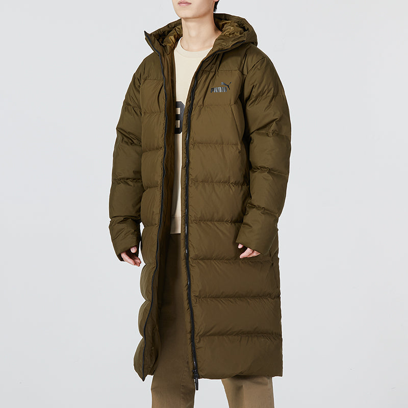 PUMA Hooded Down Coat Jacket 'Brown' 672435-62