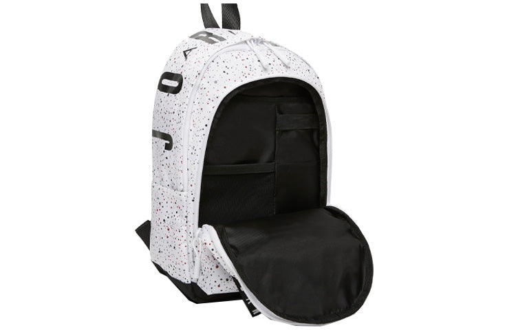 Air Jordan Athletic Zipper Opening Adjustable Strap Schoolbag Backpack Unisex White HA6232-101