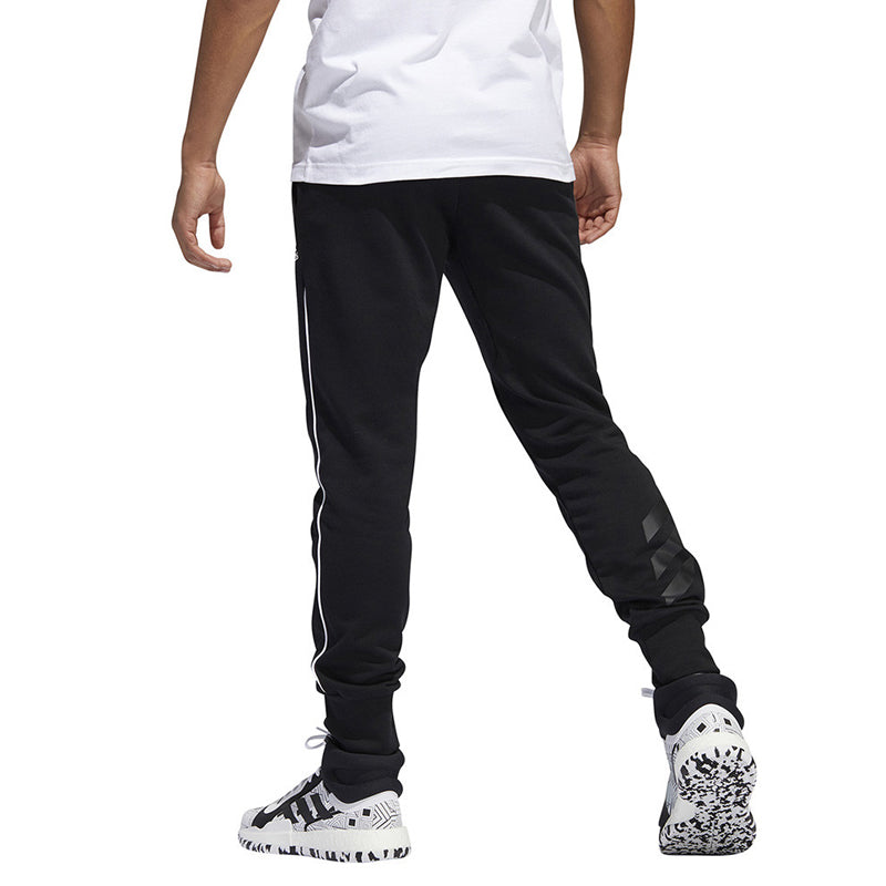 adidas Logo Knit Drawstring Sports Pants Black DX6785