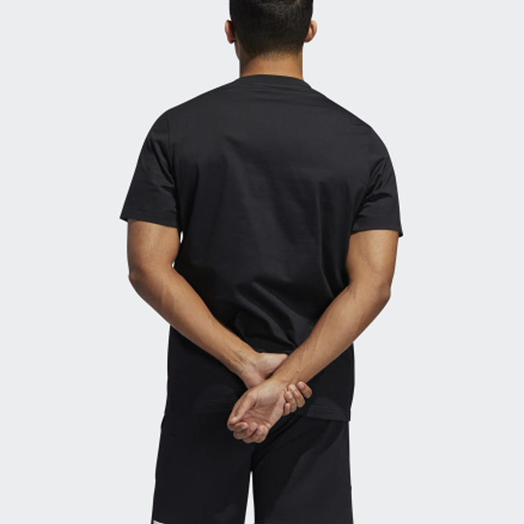 adidas Tmac Logo Basketball Sports Short Sleeve Black GE4108