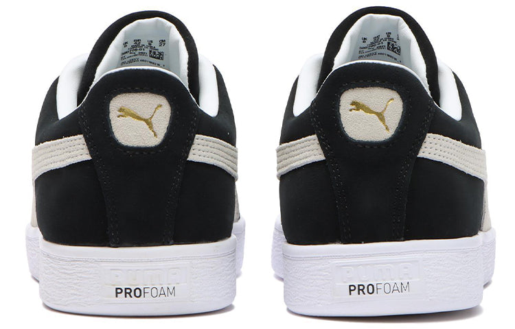 PUMA Suede Casual Skateboarding Shoes Unisex Black White 380706-01