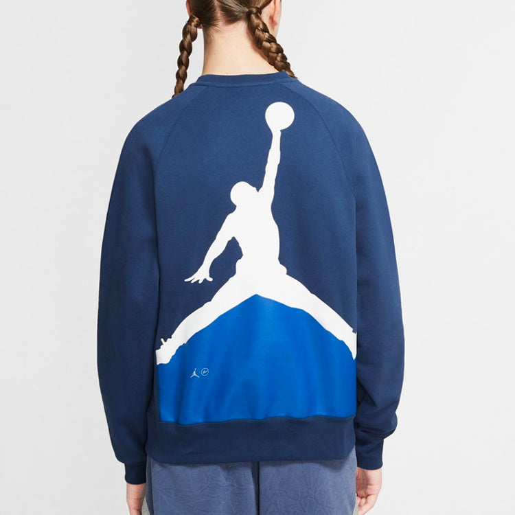 Air Jordan x Fragment Crewneck 'Navy/Sport Royal/White' DA2989-414