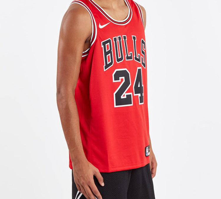 Nike NBA Basketball Jersey SW Fan Edition Chicago Bulls Markkanen 24 Red 864465-664