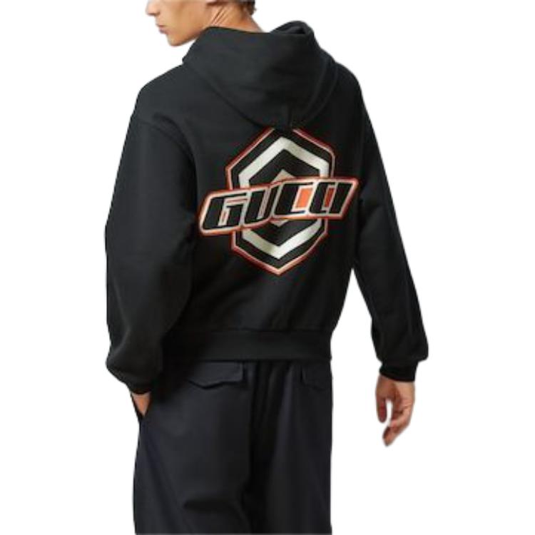 Gucci Moto Logo Hoodie 'Black Multi' 778379-XJGEN-1082