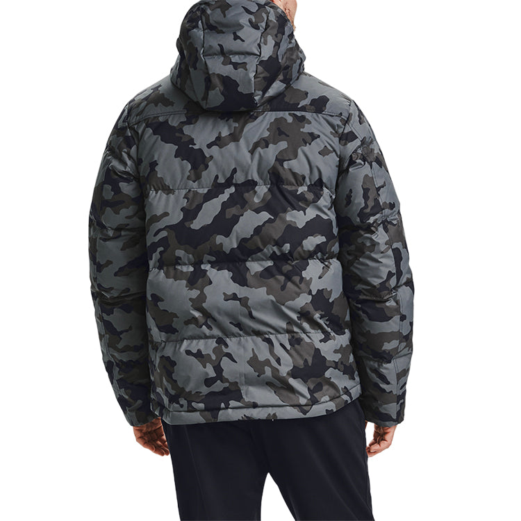 Under Armour Sportstyle Fleece Down Jacket 'Black Grey' 1355853-002