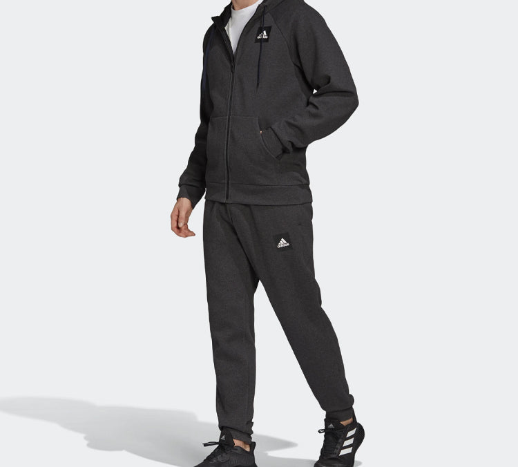 adidas Logo Applique Sports Pants Men Black FI4049