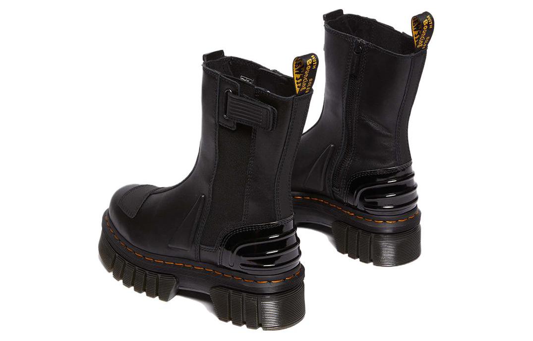 (WMNS) Dr. Martens Audrick Alternative Leather Chelsea Hi Platform Boots 'Black' 30973001
