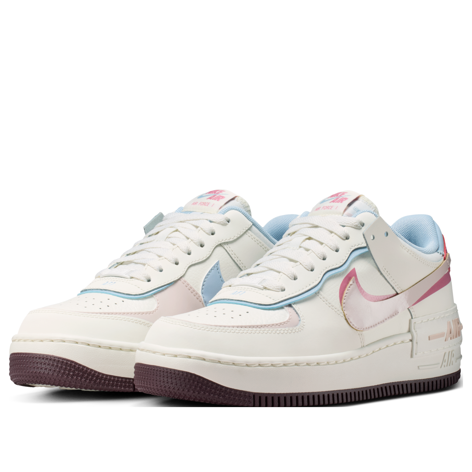(WMNS) Nike Air Force 1 Shadow 'White Pink Blue' IQ9803-161