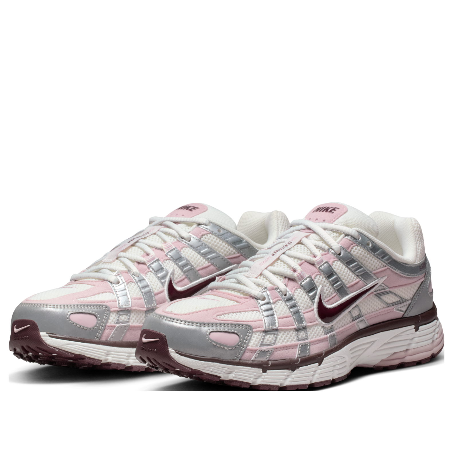 (WMNS) Nike P-6000 'Summit White Metallic Silver Burgundy Crush' IM6026-121