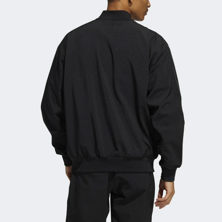 adidas originals Pw Tt ribbed Cuff Reflective Printing Sports Stand Collar Jacket Black GU1368