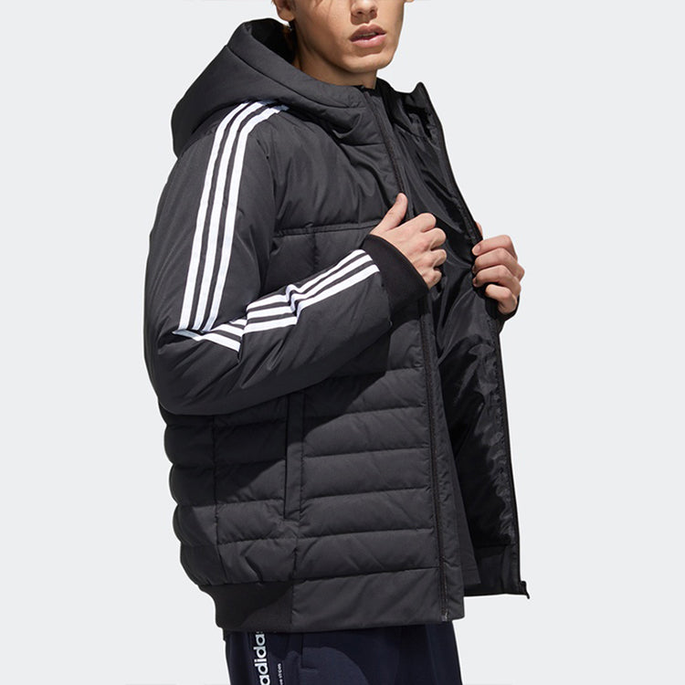 adidas neo Sprt Dwn Puff Hooded Down Jacket Men Black GJ8821