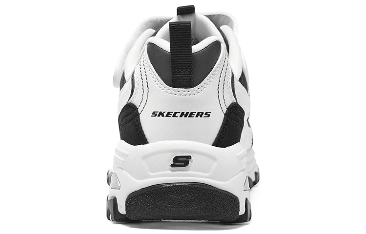 (GS) Skechers Dlites Chunky Shoes 'White Black' 319001L-WBK
