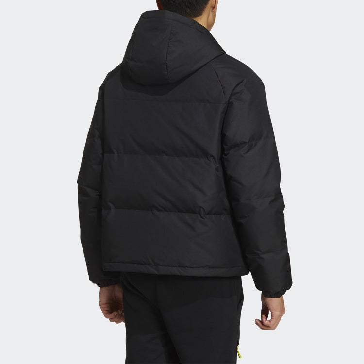 adidas neo Loose hooded Short Sports Down Jacket Black GP5910