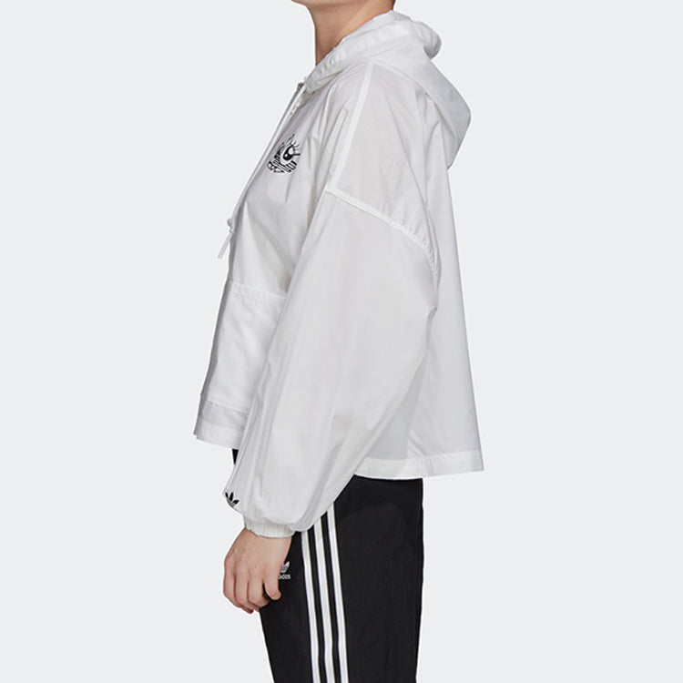 (WMNS) adidas originals Graphic WindBr Jacket White GK4980