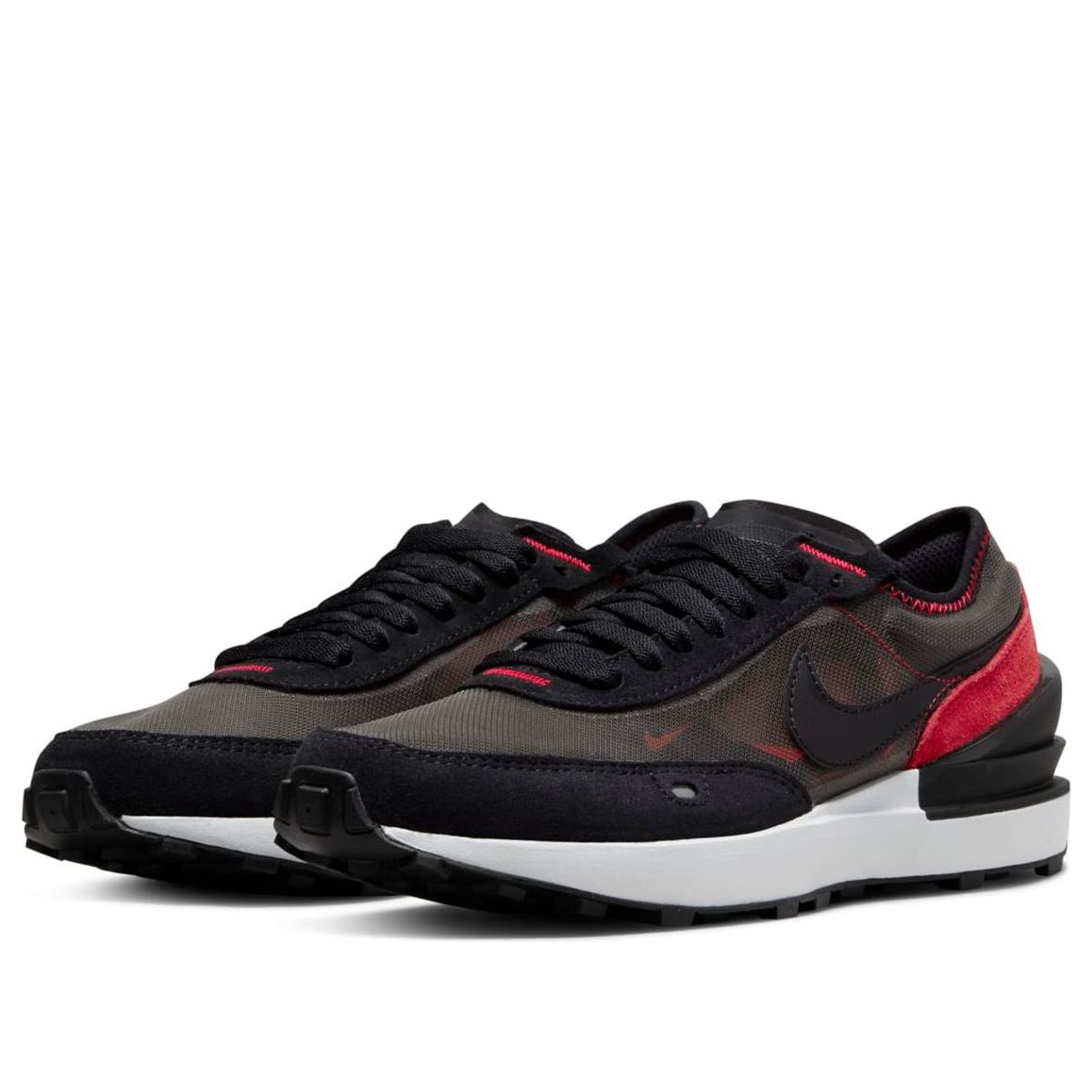 (GS) Nike Waffle One 'Flat Pewter Siren Red' DC0481-006