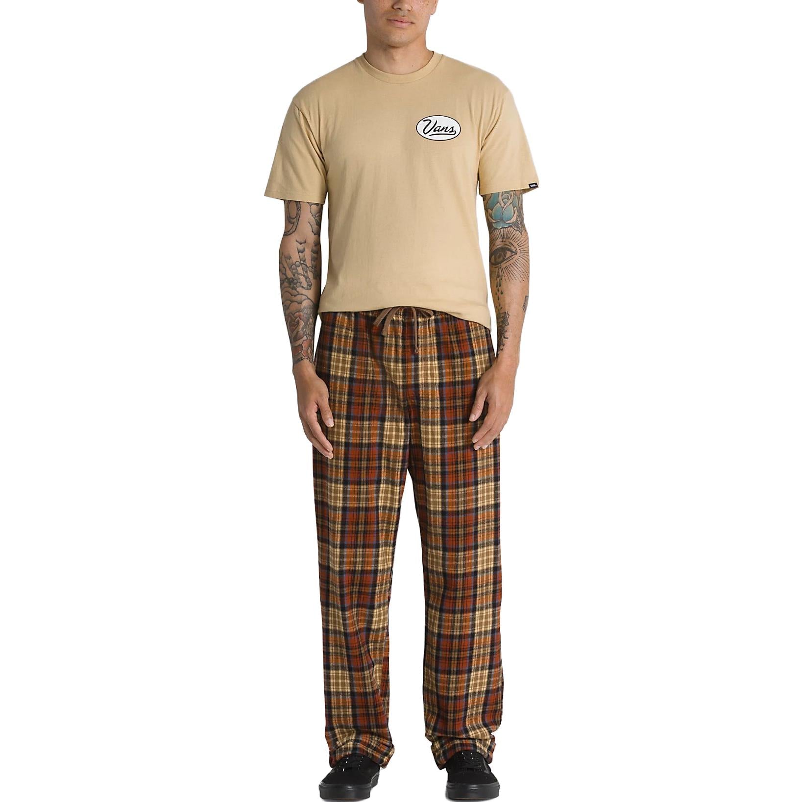 Vans Range Loose Tapered Flannel Trousers 'Red Brown' VN0008MZCBC