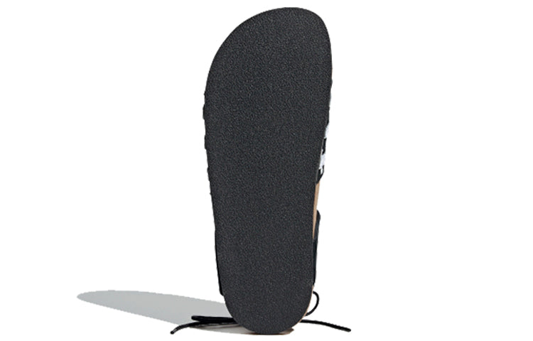 (WMNS) adidas originals Adilette Ankle Wrap 'Black White' EF5630