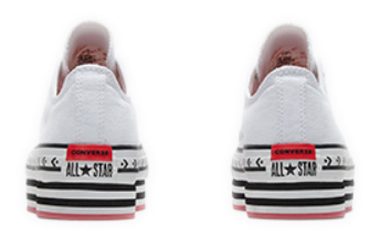 (WMNS) Converse Chuck Taylor All Star Platform Layer Low 'Logo Play - White' 566762C