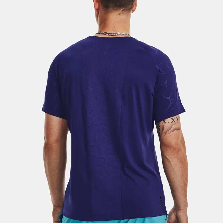 Under Armour Rush Emboss Short Sleeve T-Shirt 'Blue' 1376790-468