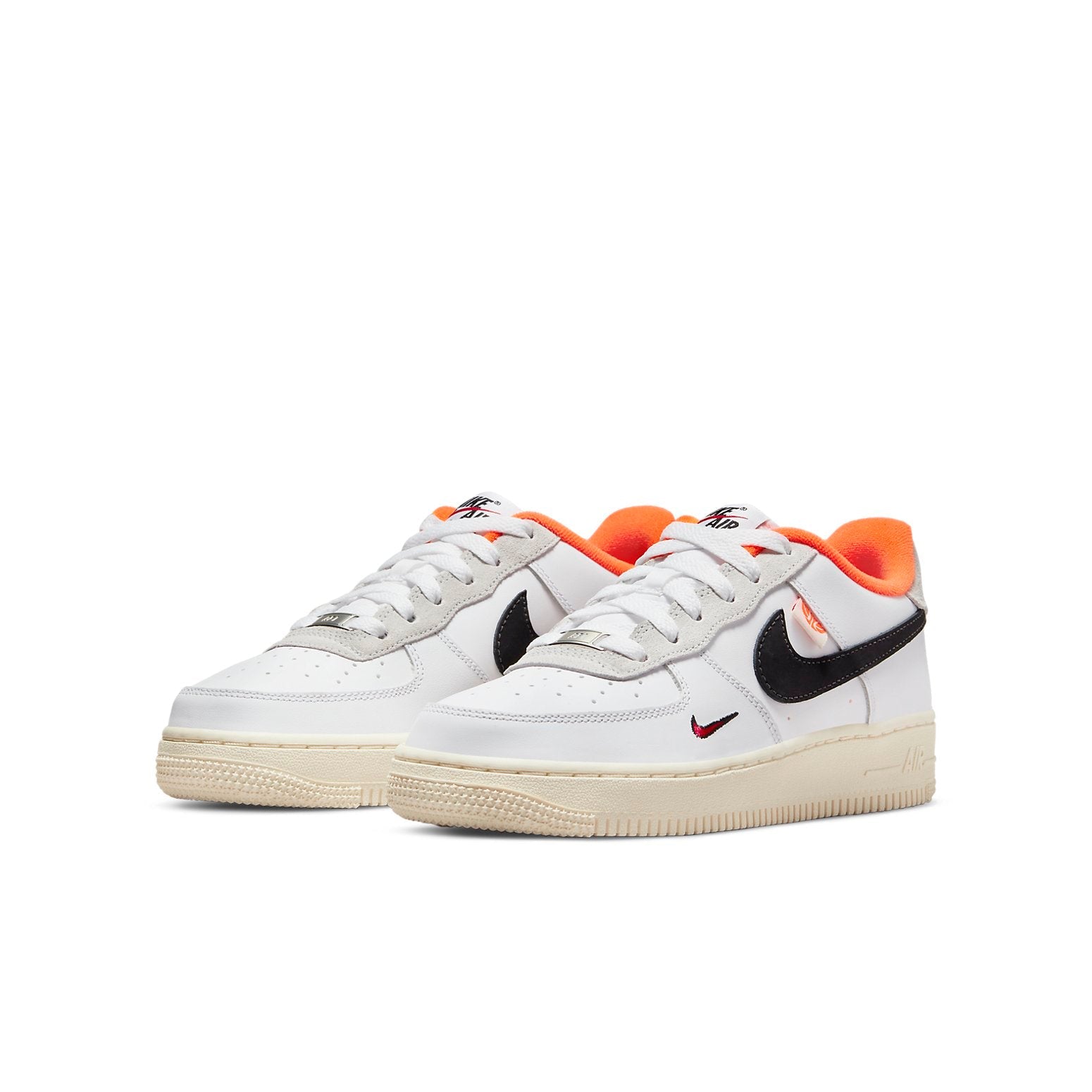 (GS) Nike Air Force 1 Low LV8 'Hoops Pack - White Total Orange' DX3361-100