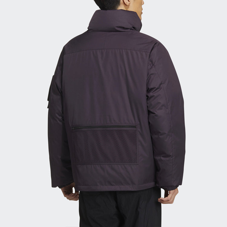 adidas originals Premium Jkt 1 Stay Warm Woven Reversible Cargo Stand Collar Sports Down Jacket Purple GT7291