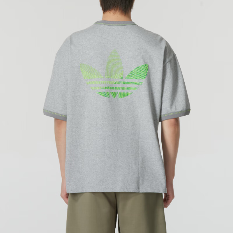 adidas Originals Graphic T-Shirt Asia Sizing 'Grey Green' JJ4363