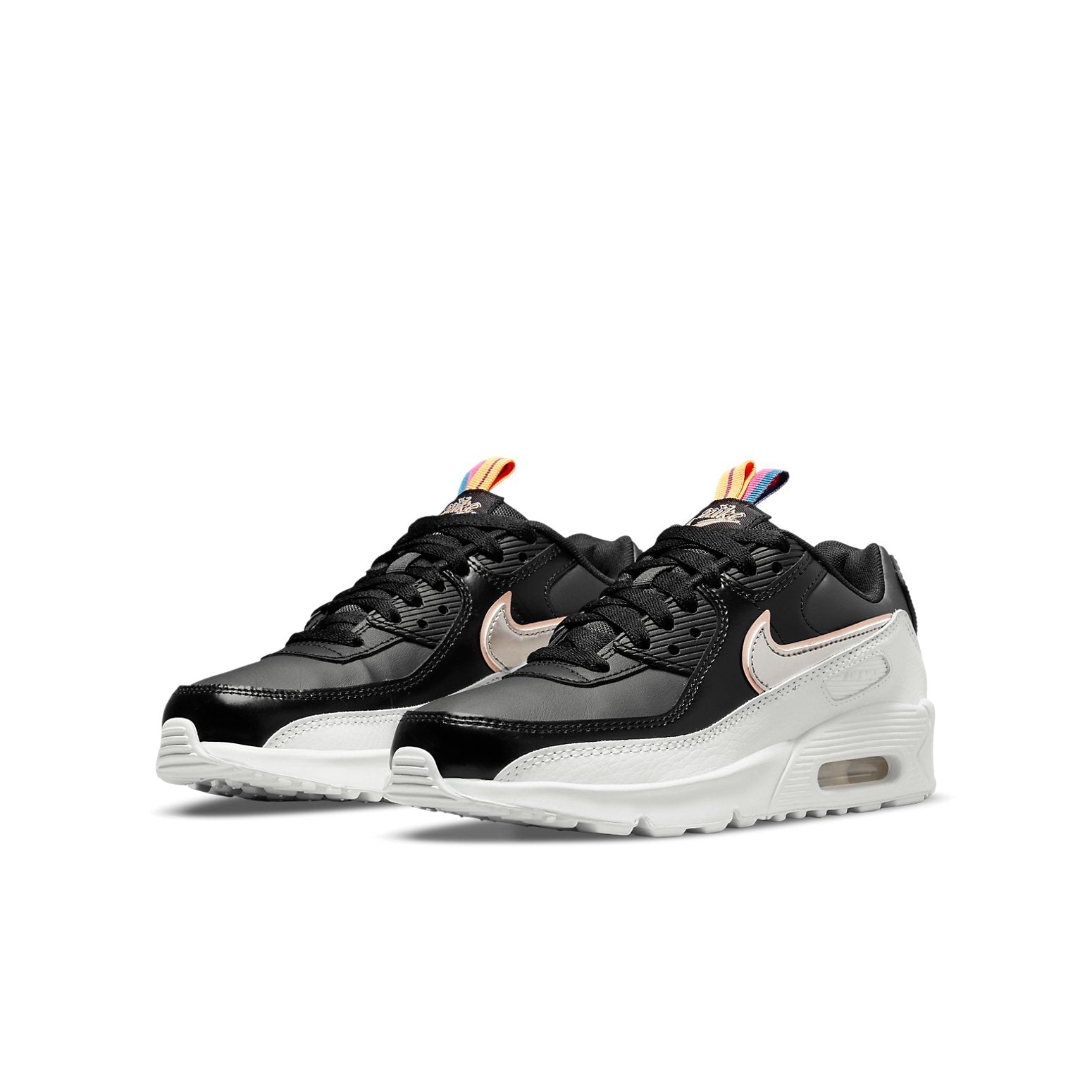 (GS) Nike Air Max 90 Leather SE 'Off Noir Metallic Pewter' DJ0414-001