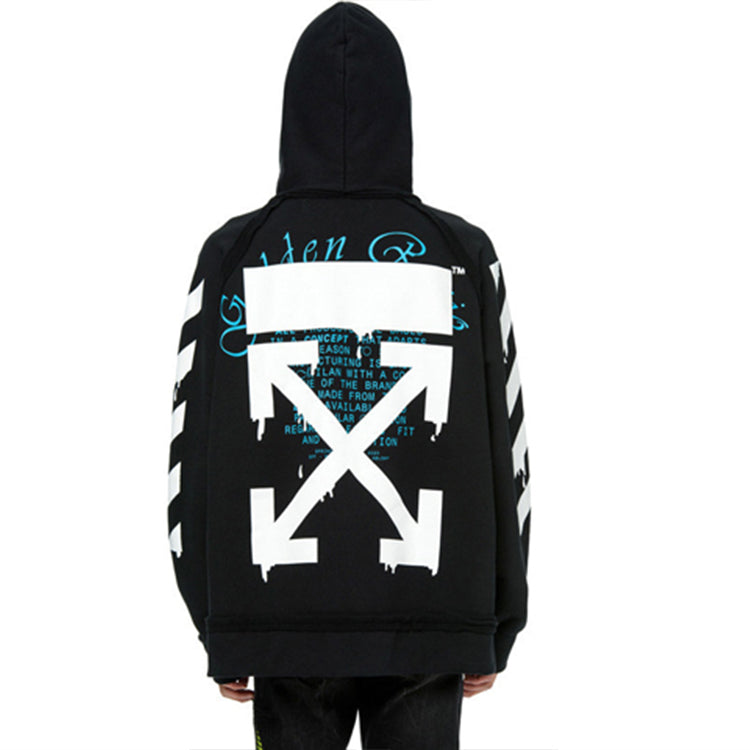 Off-White c/o virgil abloh men's black dripping arrows incompiuto OMBB057R20E300051001