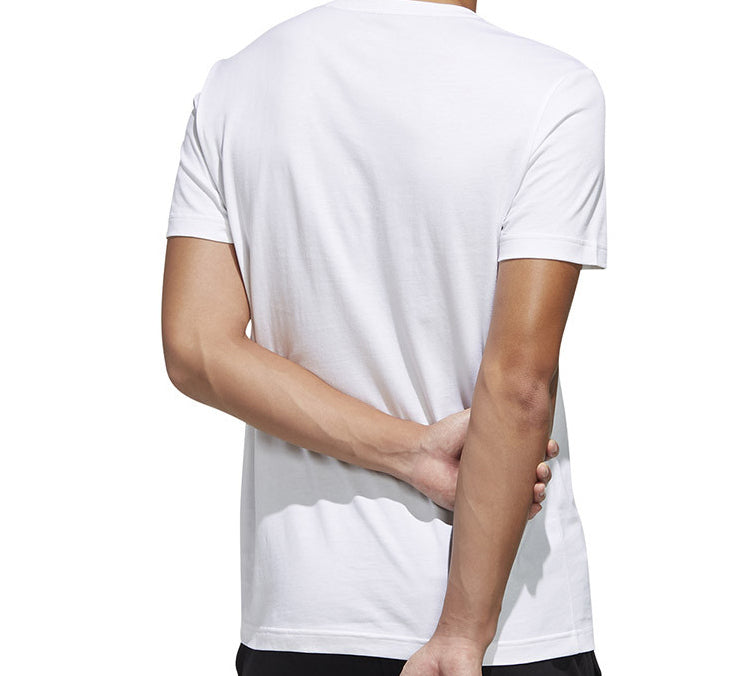 adidas neo M Esntl Lg T 1 Sports Short Sleeve White FP7396