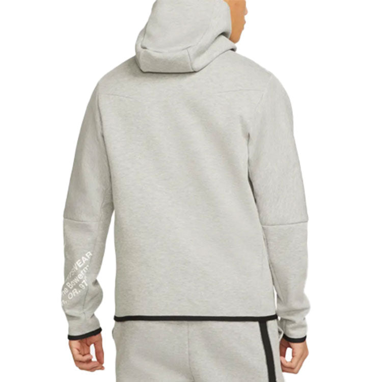 Men's Nike Printing Full-Length Zipper Cardigan Jacket Grey DM6475-063