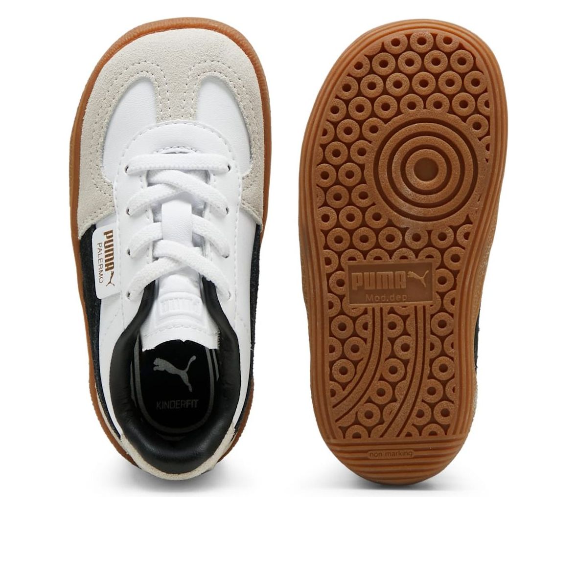 (TD) Puma Palermo Leather 'White Black Gum' 397277-01