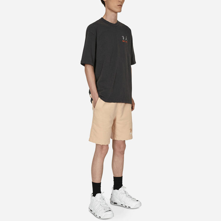 Air Jordan x Union Crossover Solid Color Breathable Logo Round Neck Short Sleeve US Edition Black DM2843-045