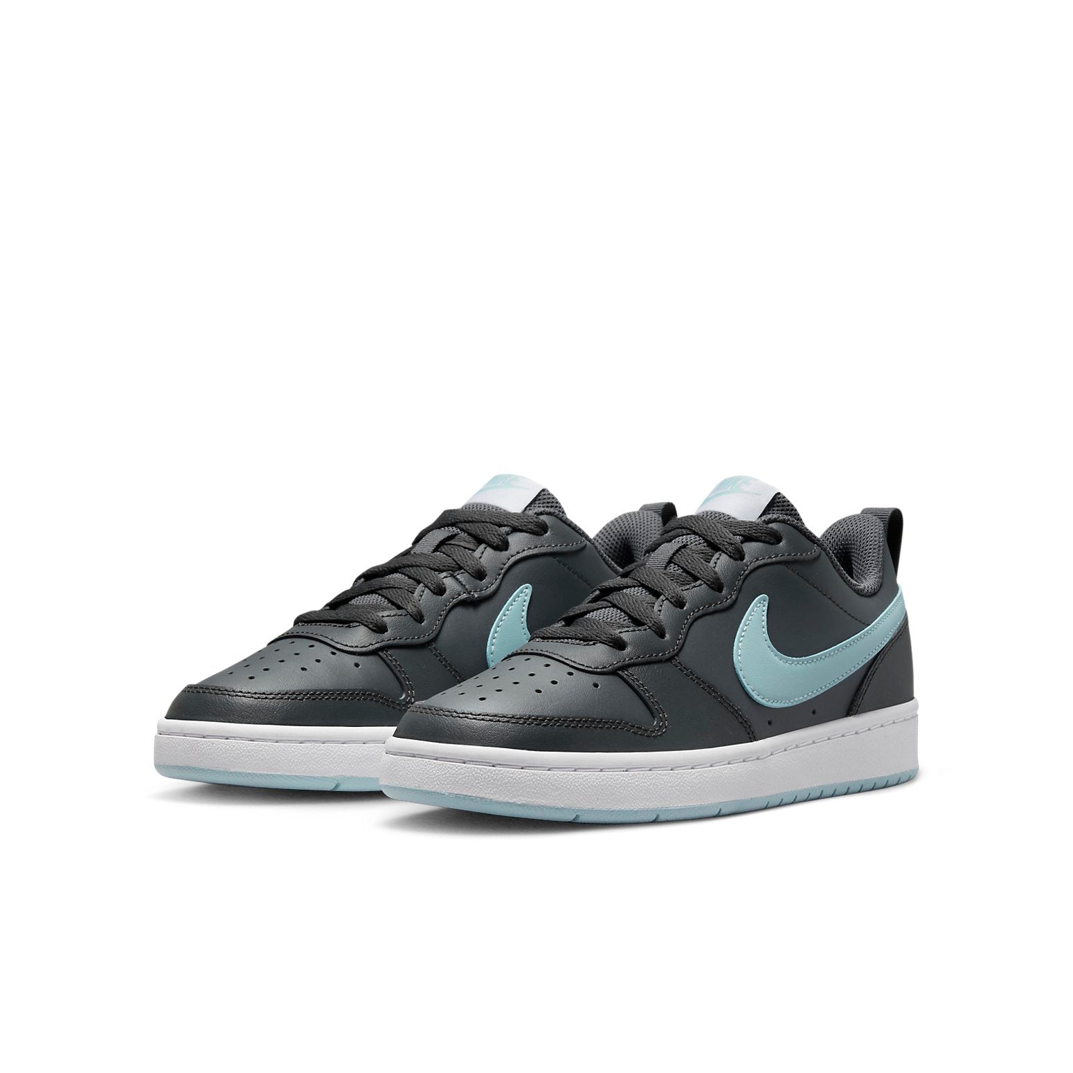 (GS) Nike Court Borough Low 2 'Iron Grey Ocean Bliss' BQ5448-018