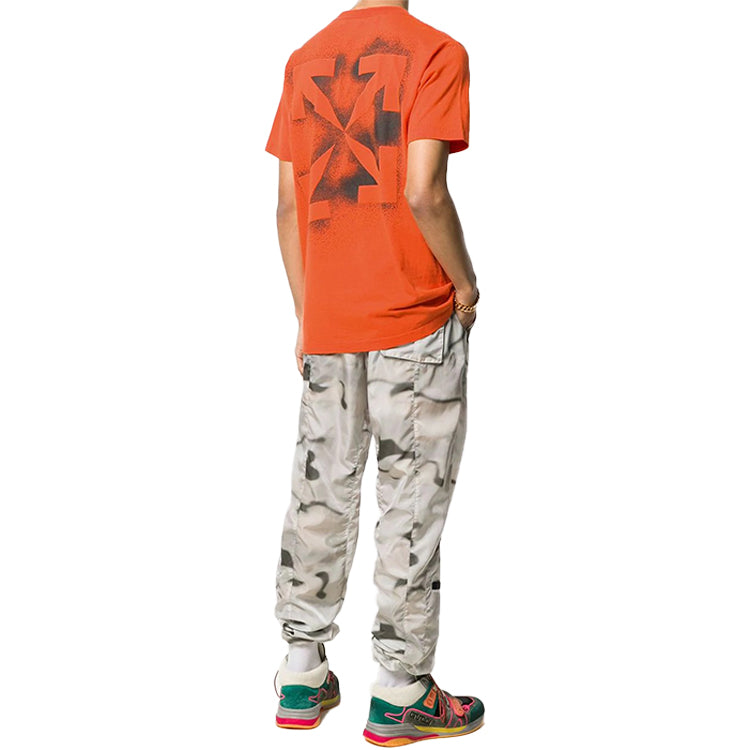 Men's Off-White Printing Short Sleeve T-Shirt OMAA027E20JER0062010