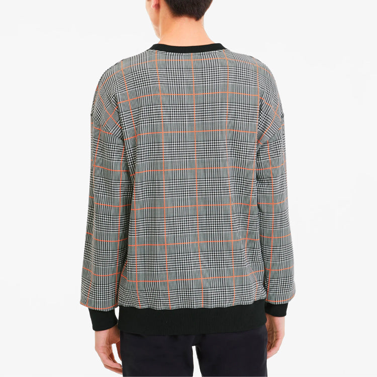 PUMA Rechack Pack Crew Sweatshirt 'Grey Black White Orange' 597897-01