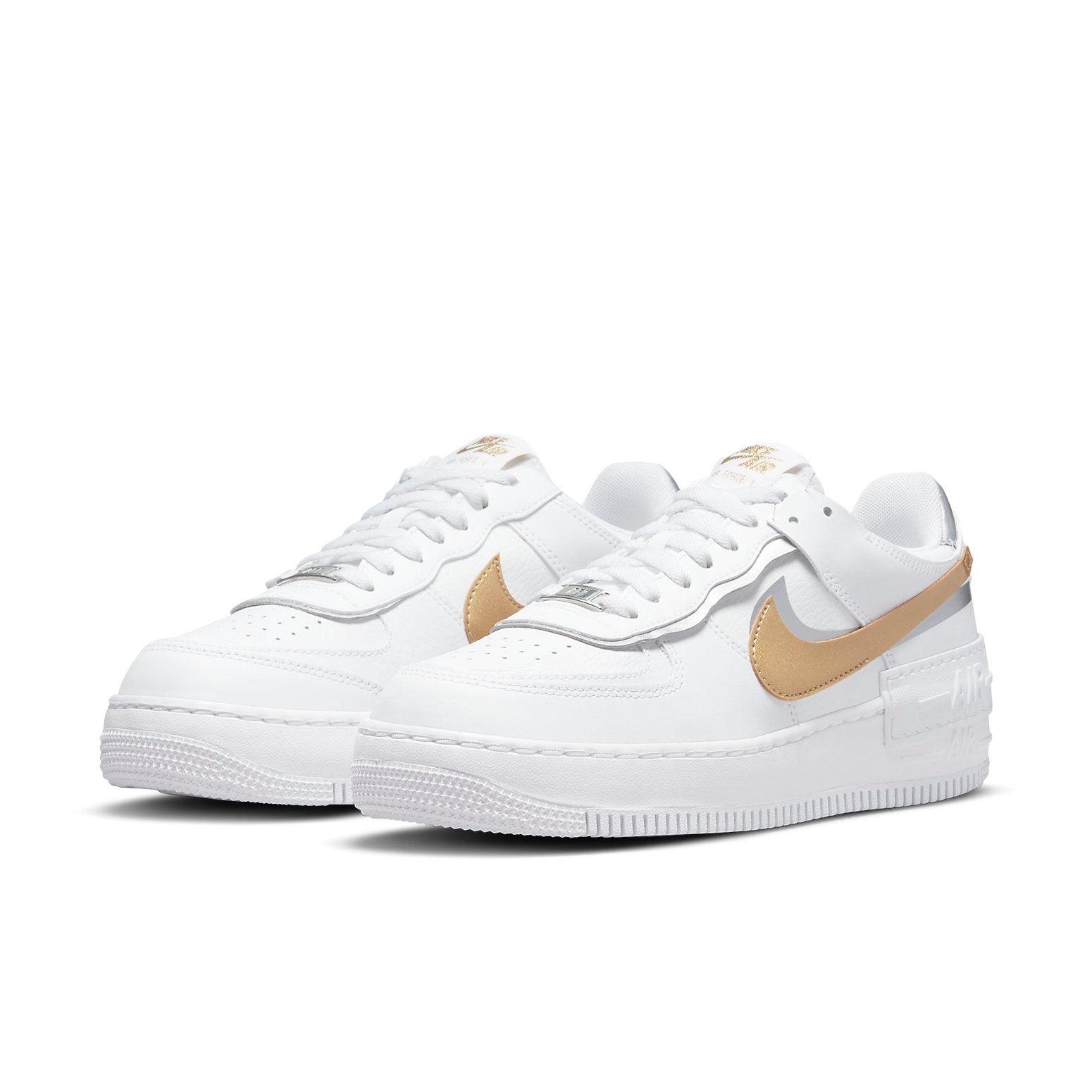(WMNS) Nike Air Force 1 Shadow 'White Metallic Gold' DM3064-100