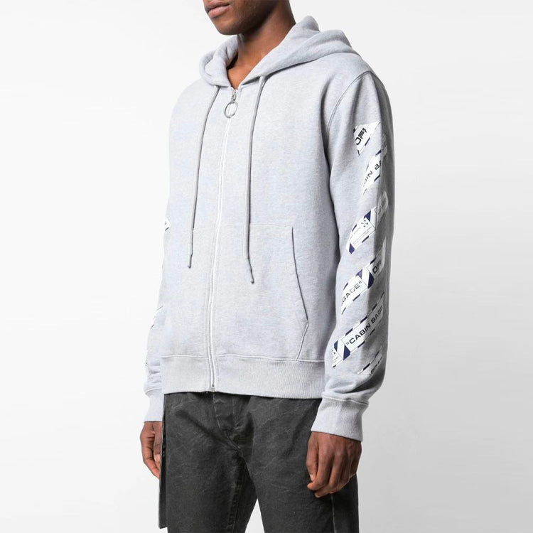 Off-White Alphabet Arrow Zipper light grey OMBE001S20E300030788