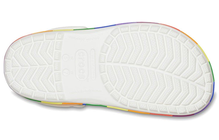 Crocs Rainbow White Sandals 206361-94S