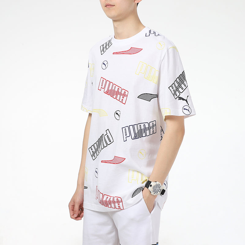PUMA Solid Regular Fit T-Shirt 'White' 532706-02