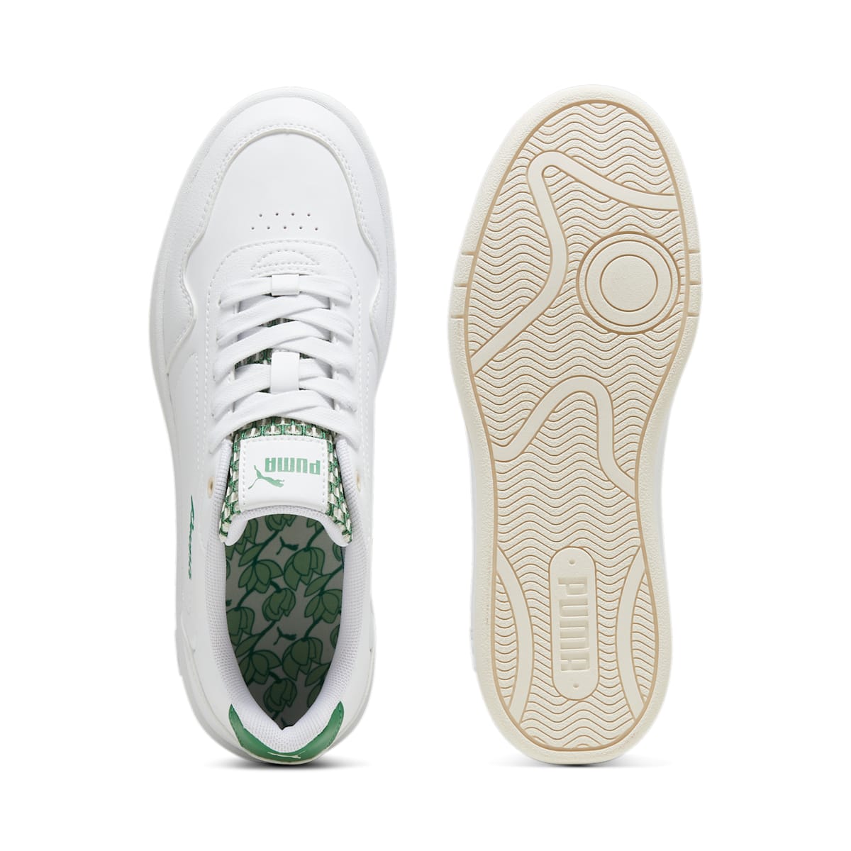 (WMNS) PUMA Court Classy Blossom 'White Archive Green' 395092-01