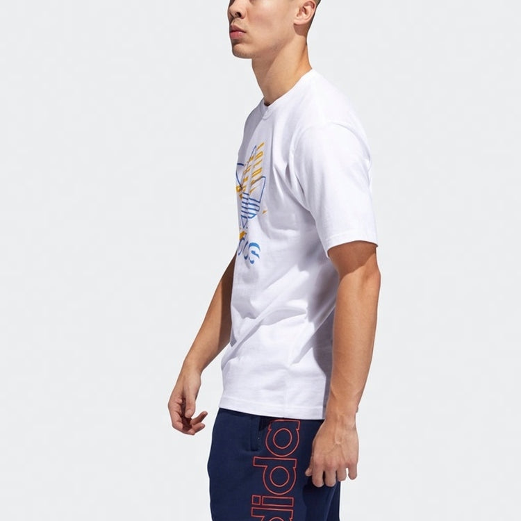 adidas originals TREFOIL ART TEE Round Neck Short Sleeve White DV3279