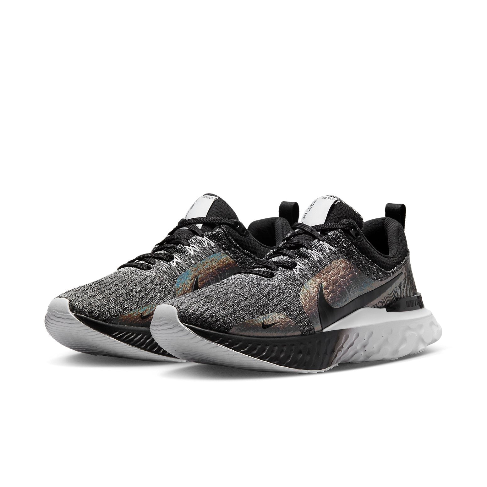 (WMNS) Nike React Infinity Run Flyknit 3 Premium 'Black Zebra Iridescent' DZ3027-001