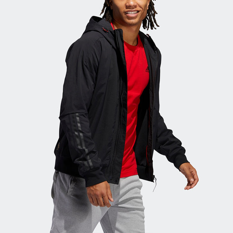 Men's adidas CNY TT Casual Sports Jacket Black FU6225