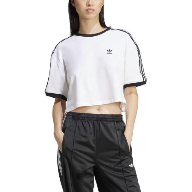 (WMNS) adidas 3s Loose Crop Top Asia Sizing 'White' JC8150