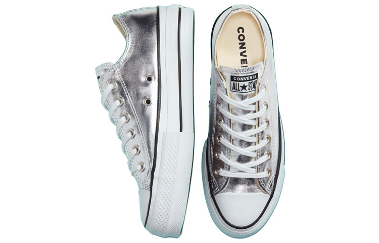 (WMNS) Converse Chuck Taylor All Star Lift Ox 'Silver' 560248C