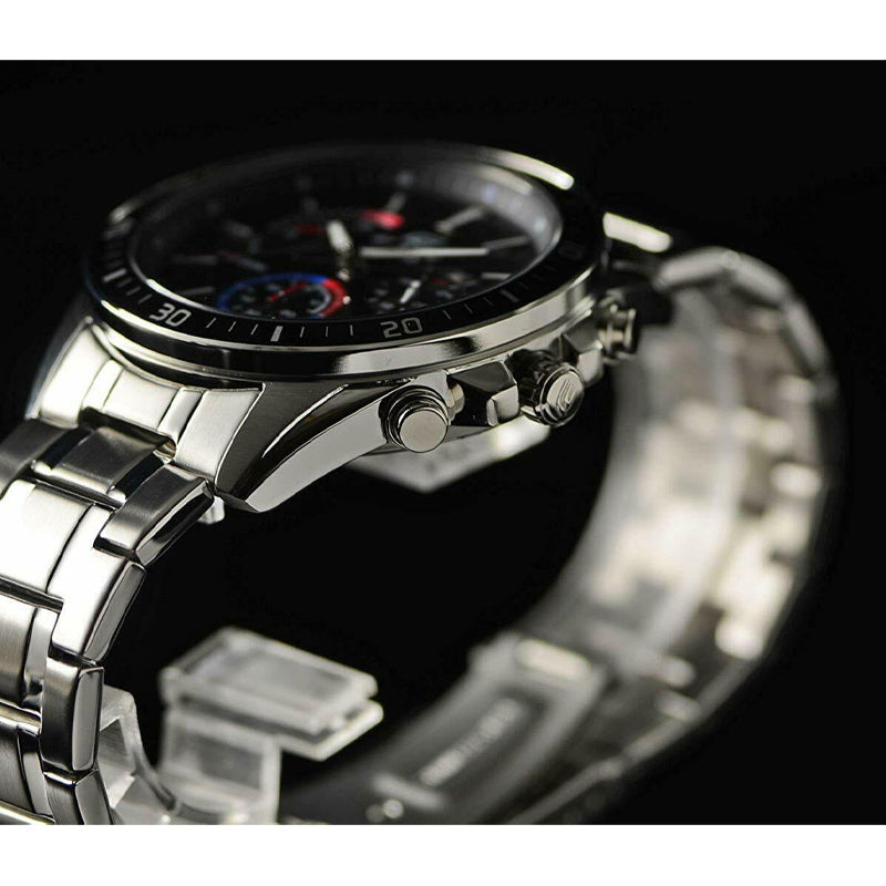 CASIO Quartz Waterproof EDIFICE Stainless Steel Strap Black Watch Dial Mens Black Analog EFR-552D-1A3V