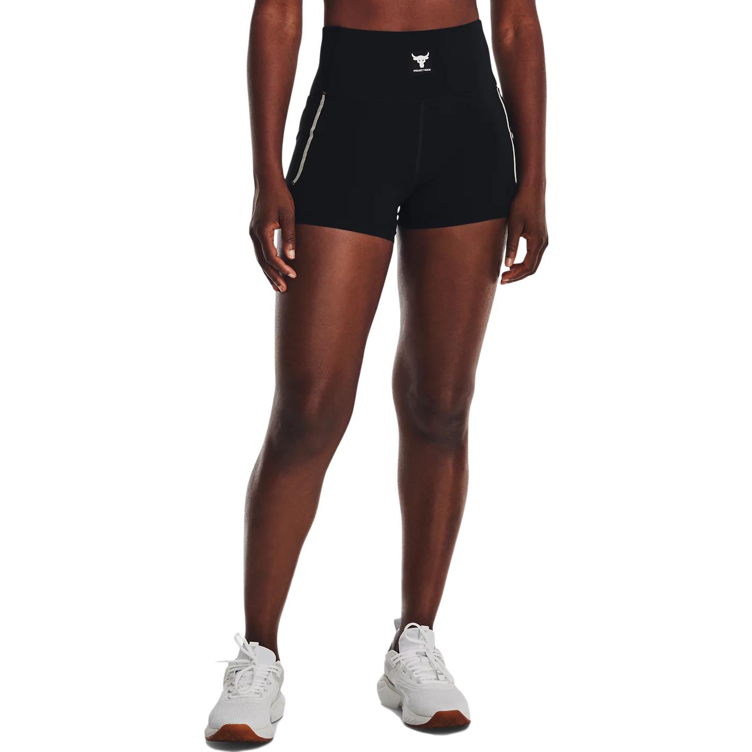 (WMNS) Under Armour Project Rock Meridian Shorts 'Black' 1377461-001