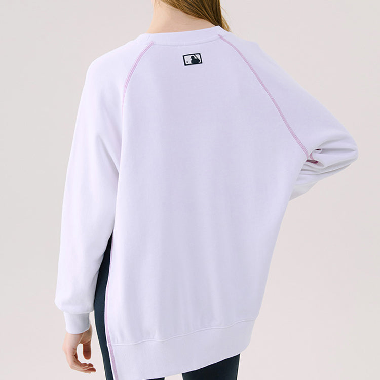MLB Unisex NY Round-neck Sweatshirt White 31MTW3011-50W