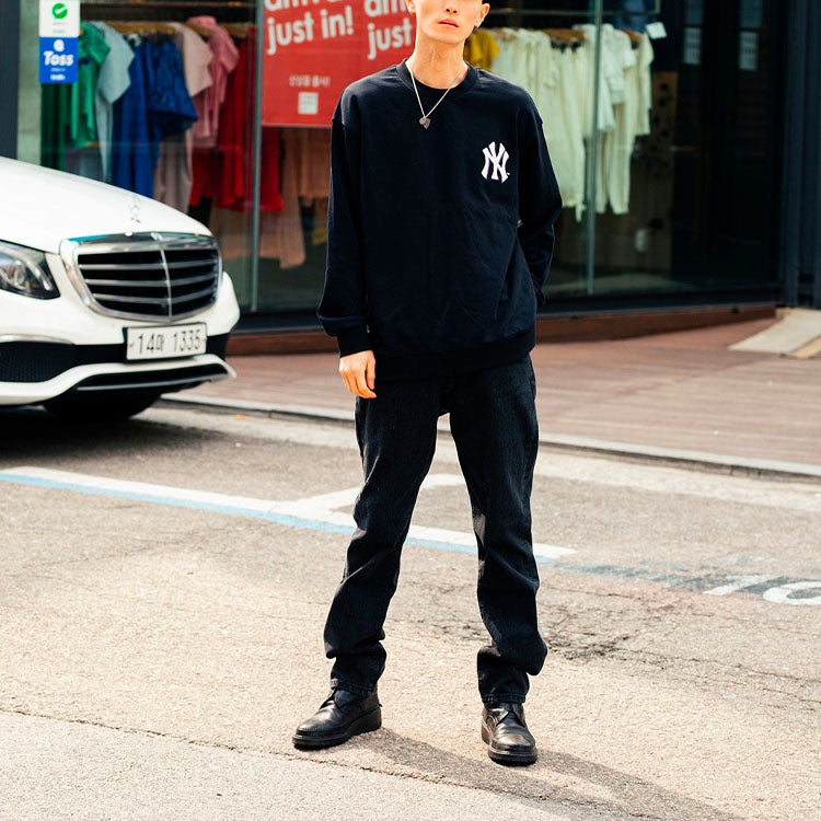 MLB Play Series Long Sleeves Loose Graffiti Unisex Black 31MT07011-50L