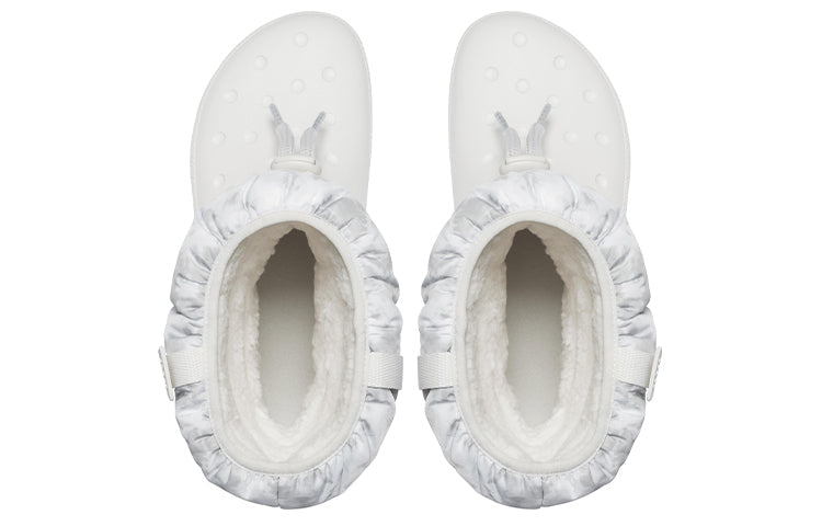 (WMNS) Crocs Classic Neo Puff Luxe Boots 'White Grey' 207312-1CR